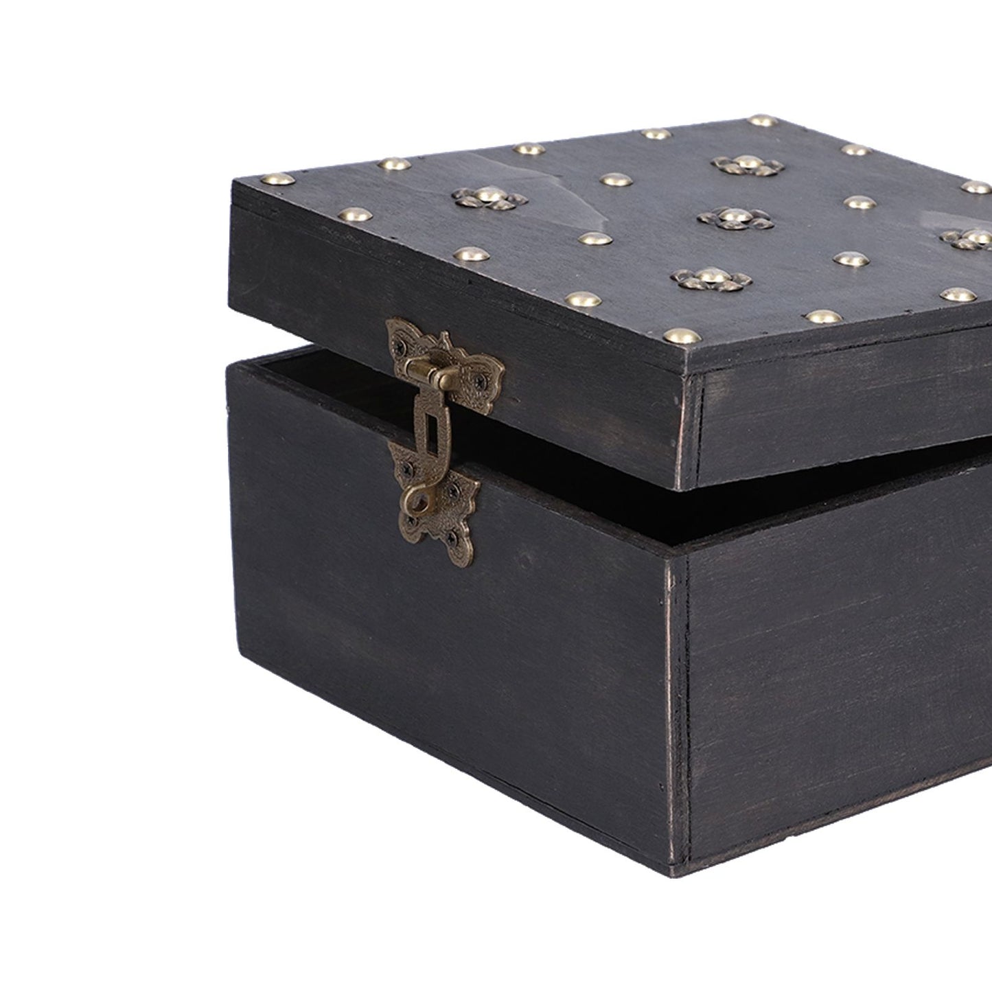 Treasure Props Storage Box with Password Lock Retro Wooden Storage Box for Home Living Room