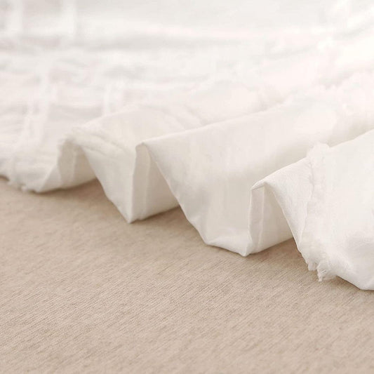 White duvet cover fabric with embossed diamond jacquard texture