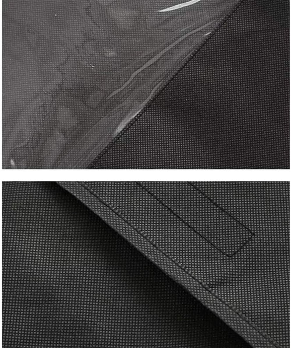 Tutuviw Black Clothing Rack Covers, Hanging Garment Bag Organizer Storage Cover Closet Storage Bottom Enclosed Garment Rack Cover Dustproof Protector
