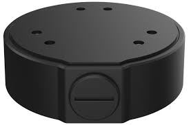 UNIVIEW UNVTR-JB03-H-IN-SE-BK Junction Box with Lid – Black Aluminium Alloy Mount for Dome, PTZ, Fisheye, and Turret Cameras | 126mm Diameter