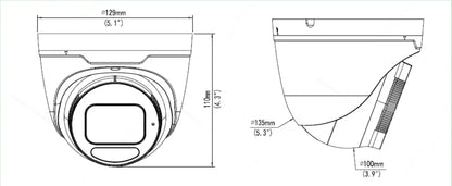 Uniview PRIME-III Series 4MP ColorHunter IPCCTV Camera (IPC3634SE-ADF28K-WL-I0)