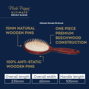 Plush Puppy Ultimate Wooden Pin Brush