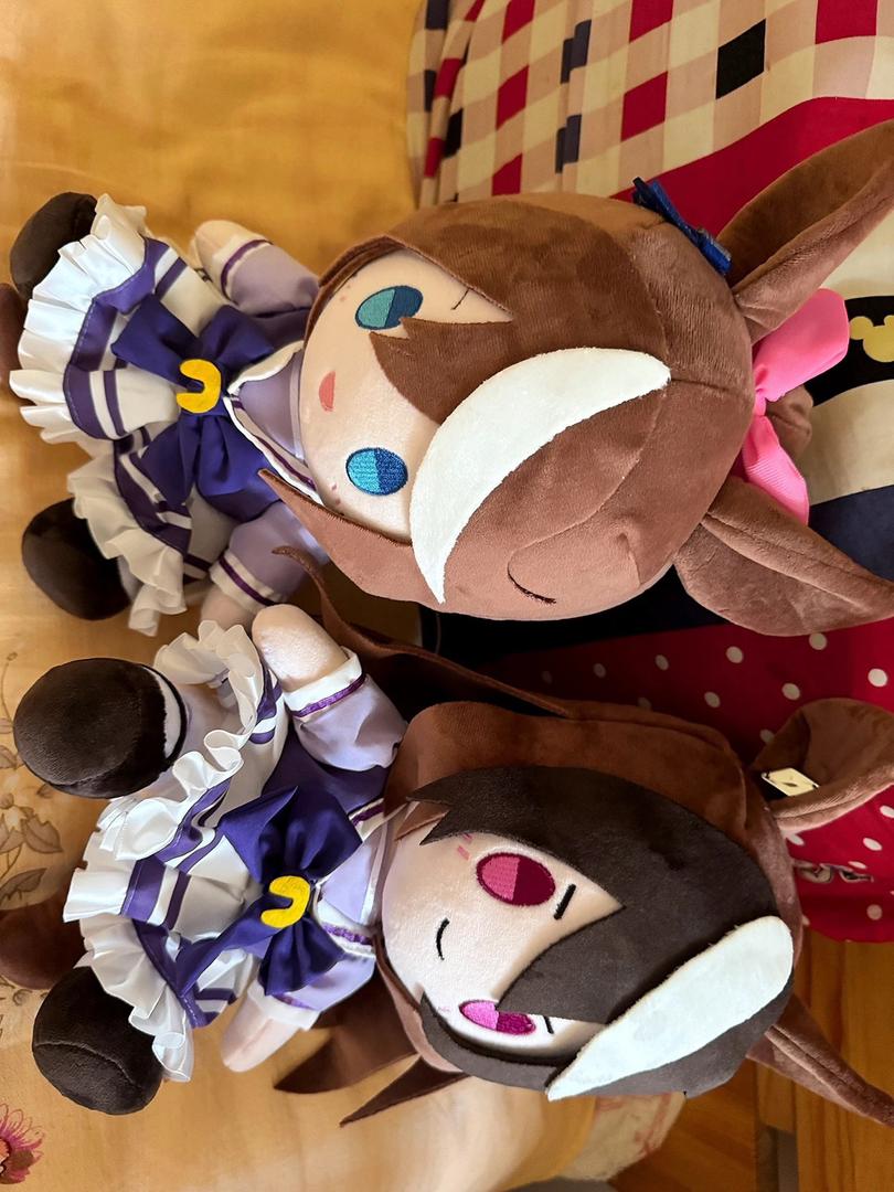 Tokai and Rice 30cm Sitting Plush Doll - Handmade Horse Girl Stuffed Toy Fan Gift
