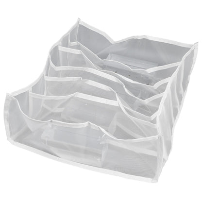 Underwear Storage Box Breathable Foldable Multiple Cells Drawer Organizer for Bras Socks6 Cells