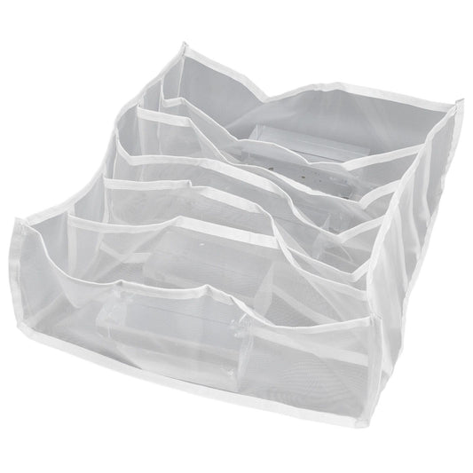 Breathable foldable underwear storage box with multiple internal dividers