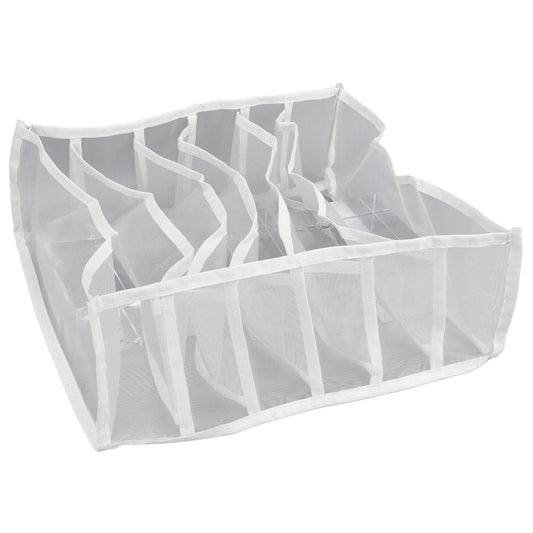 Breathable foldable underwear storage box with 6 internal compartments