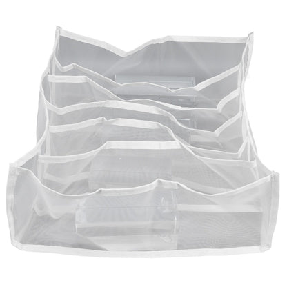 Underwear Storage Box Breathable Foldable Multiple Cells Drawer Organizer for Bras Socks6 Cells