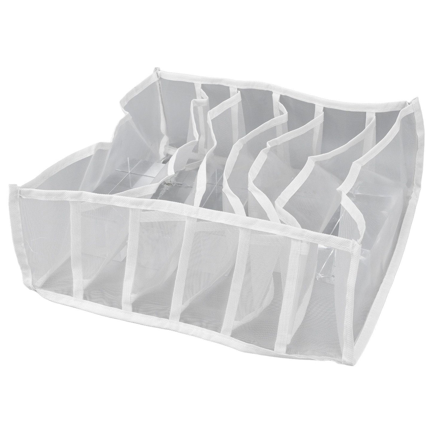Underwear Storage Box Breathable Foldable Multiple Cells Drawer Organizer for Bras Socks6 Cells