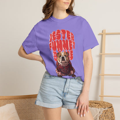 MissChiff Tees Bulldog Jester Graphic T-Shirt | Funny Bone Retro Dog Tee  Unisex Comfort Colors