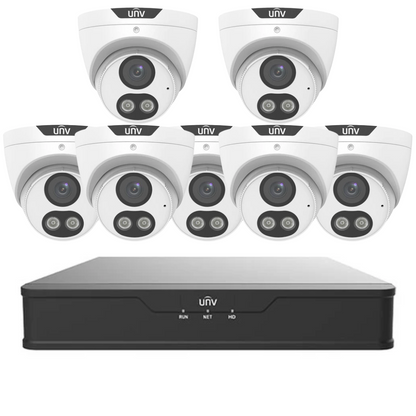 Uniview 5MP ColorHunter CCTV Kit – Choose Up to 8 Cameras with 8CH NVR | IPC3615SE-ADF28KM-WL-I0 + NVR301-08B-IQ