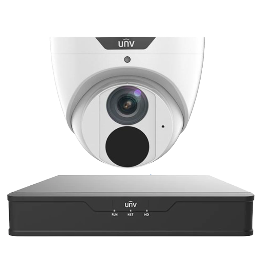 Uniview 6MP LightHunter CCTV Security Kit with 4 Channel PoE NVR | Choose Up to 4 IP Cameras | AI Detection | Built-in Mic | Ultra 265 Compression IPC3616SB-ADF28KM-I0