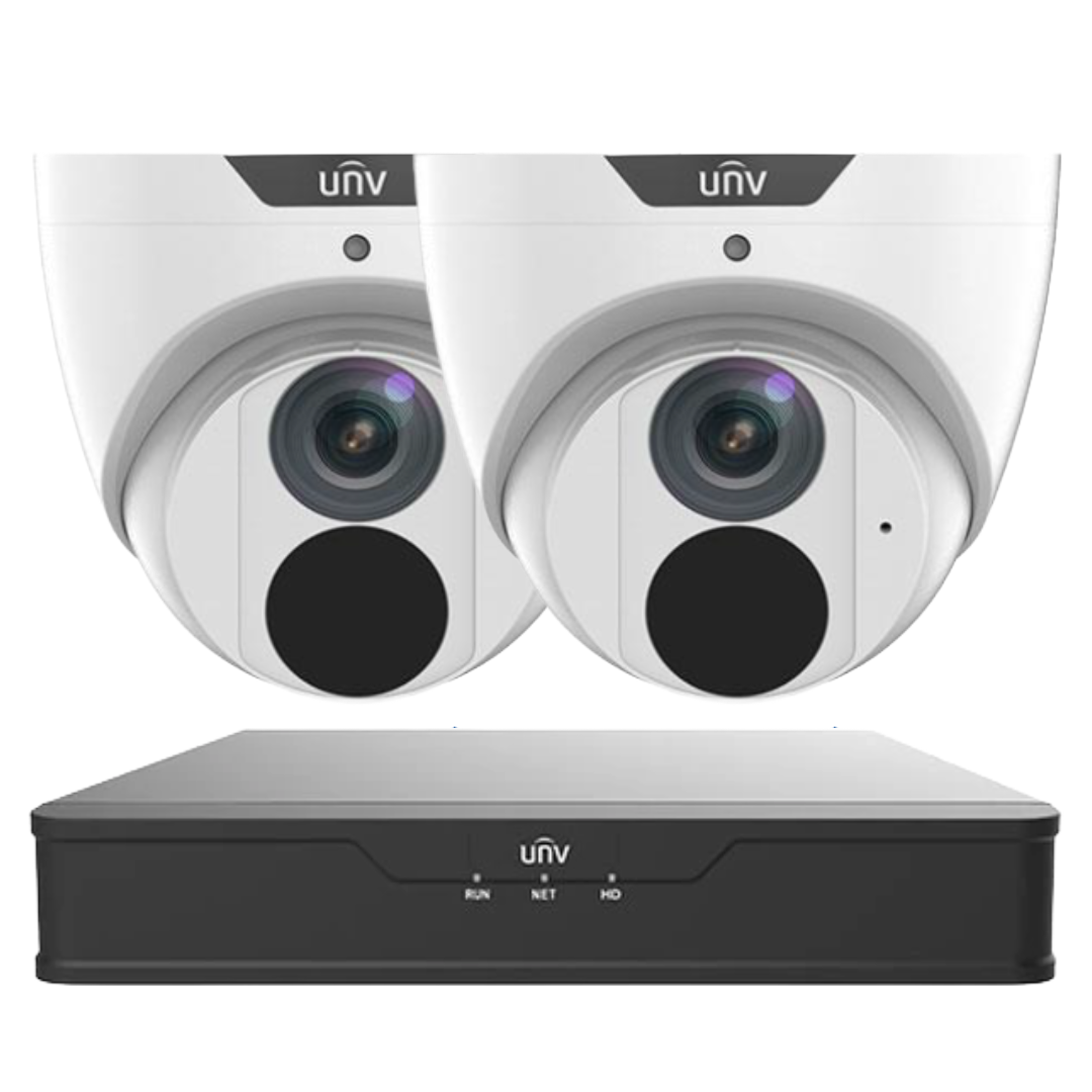 Uniview 6MP LightHunter CCTV Security Kit with 4 Channel PoE NVR | Choose Up to 4 IP Cameras | AI Detection | Built-in Mic | Ultra 265 Compression IPC3616SB-ADF28KM-I0