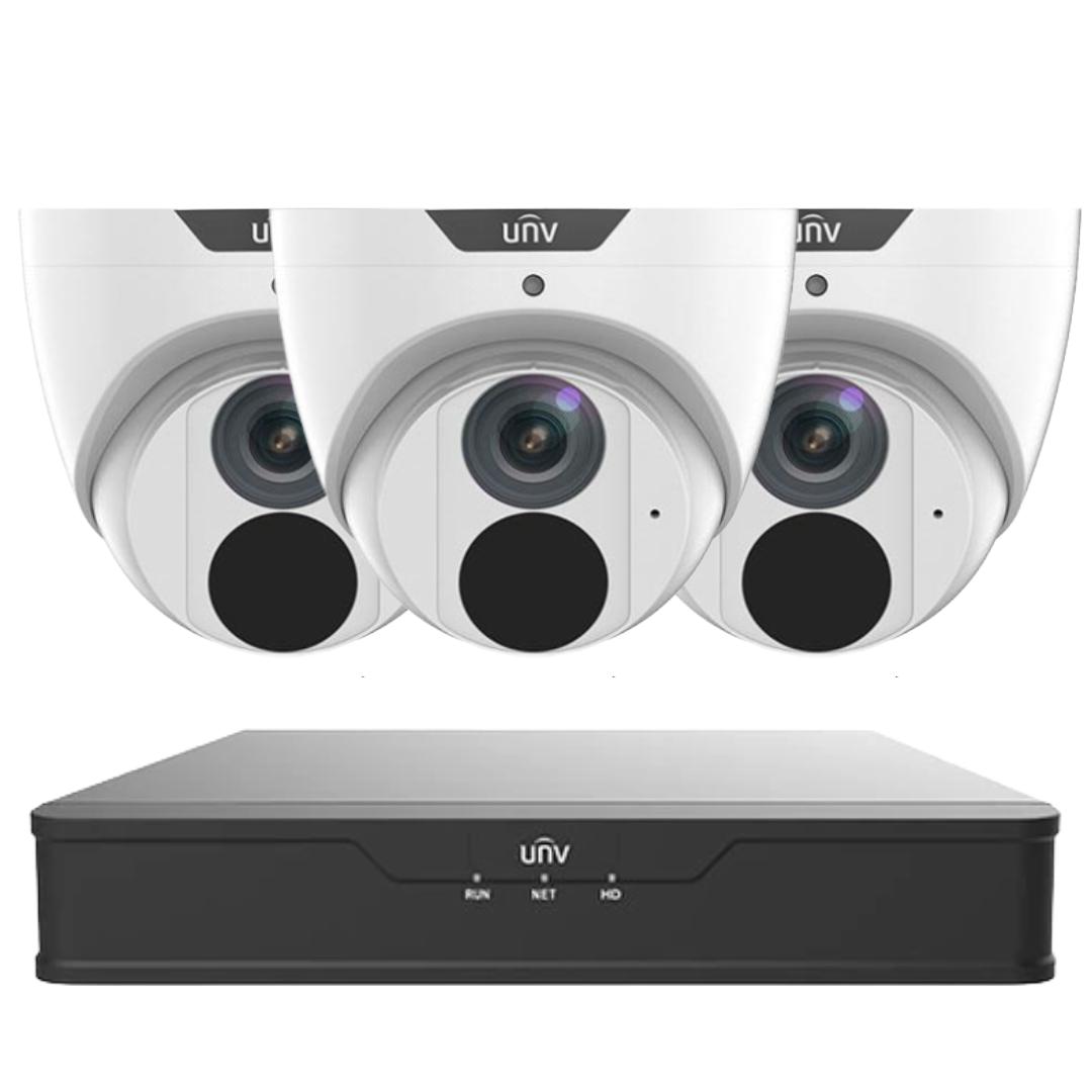 Uniview 6MP LightHunter CCTV Security Kit with 4 Channel PoE NVR | Choose Up to 4 IP Cameras | AI Detection | Built-in Mic | Ultra 265 Compression IPC3616SB-ADF28KM-I0