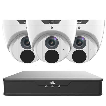 Uniview 6MP LightHunter CCTV Security Kit with 4 Channel PoE NVR | Choose Up to 4 IP Cameras | AI Detection | Built-in Mic | Ultra 265 Compression IPC3616SB-ADF28KM-I0