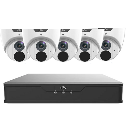 Uniview 6MP LightHunter CCTV Security Kit with 8 Channel PoE NVR | Choose Up to 8 IP Cameras | AI Detection | Built-in Mic | Ultra 265 Compression IPC3616SB-ADF28KM-I0