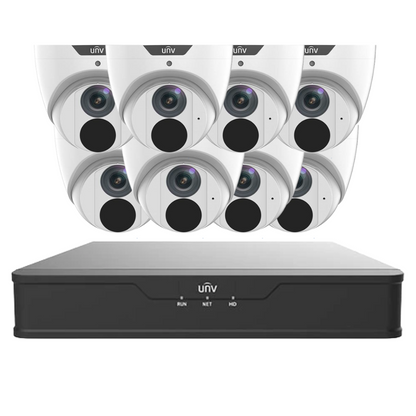 Uniview 6MP LightHunter CCTV Security Kit with 8 Channel PoE NVR | Choose Up to 8 IP Cameras | AI Detection | Built-in Mic | Ultra 265 Compression IPC3616SB-ADF28KM-I0