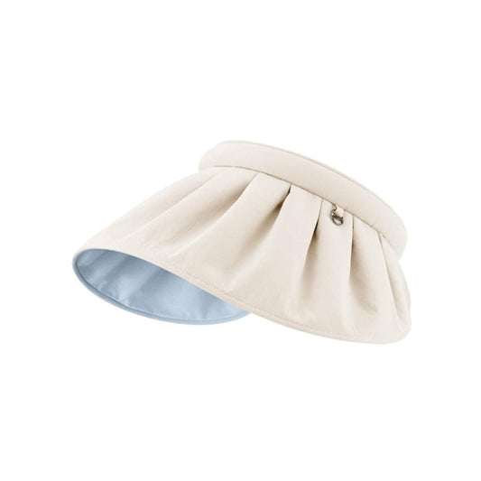 BENEUNDER UV protection foldable sun shell hat, light beige with adjustable strap