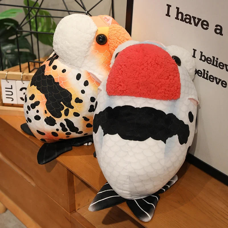 Ranchu Fish Plush Fancy Goldfish Stuffed Animal King of Goldfish Handmade Plushies 50cm