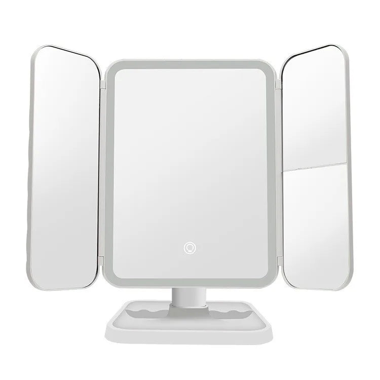 Trifold LED Makeup Mirror Beauty Lights