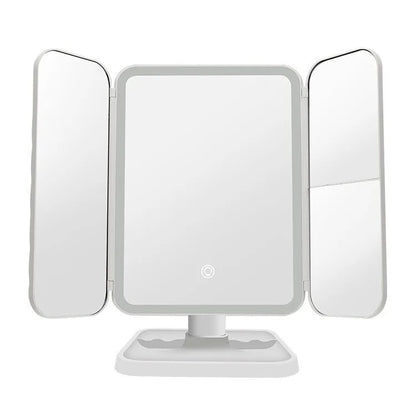 Trifold LED Makeup Mirror Beauty Lights