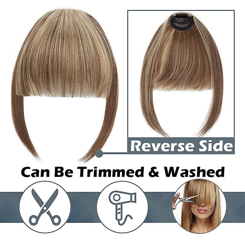 Clip In Hair Bangs Extensions French Bangs 28cm Blonde Bleachblonde Hair Pieces