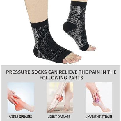 3 pairs of neuropathy socks, soothing socks for neuropathy pain, tendinitis compression socks, plantar fasciitis, neuropathy - Black - L XL