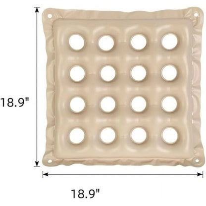 Inflatable Seat Cushions for Pressure Relief, Wheelchair Air Cushion for Bed Sore, Comfortable Waffle Pads，Cream 17x17inch