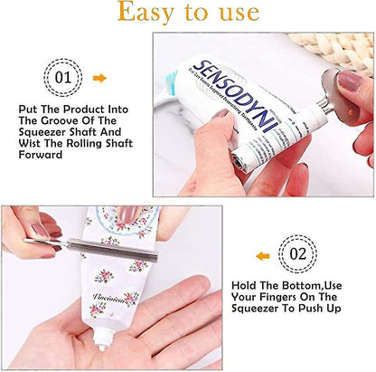 6 pcs metal toothpaste tube clips, stainless steel toothpaste tube clip, tube clip for all tubes