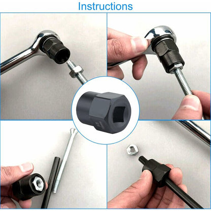 13 pcs Twist Socket Set, 9.5Mm DAmaged Bolt Extractor, Handle Nut Extractor Socket Sets For Locking Wheel Nut Removal