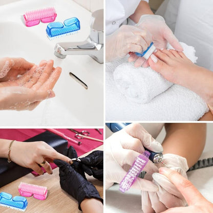 Handle Nail Brushes - 4 pcs Plastic Nail Cleaning Brushes - Scrub Brushes For Cleaning Nails