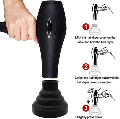Universal Hair Dryer Diffuser Nozzle - Universal Silicone for Curls, Universal for Brushes