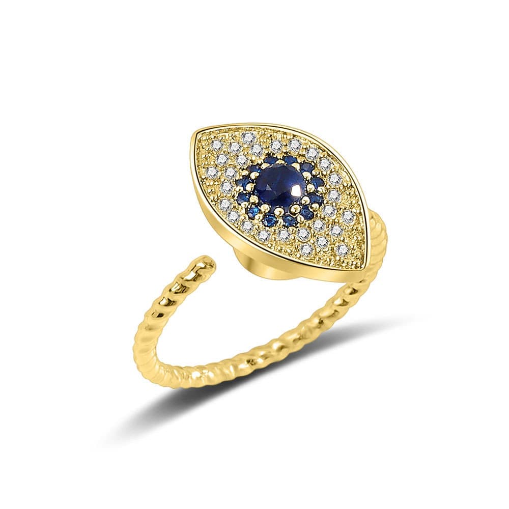 8 pcs Adjustable Antistress Ring with Rotating Beads, Gold, Compatible with Fidget Spinner Rings