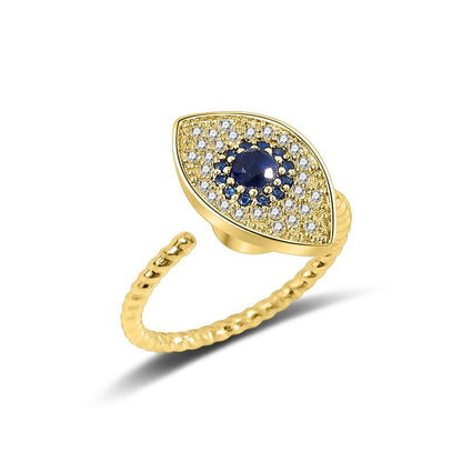 8 pcs Adjustable Antistress Ring with Rotating Beads, Gold, Compatible with Fidget Spinner Rings