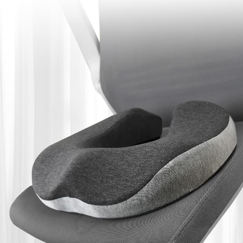Ergonomic Memory Foam Orthopedic Seat Cushion for Coccyx Pain Relief, U-Shaped, for Office and Home