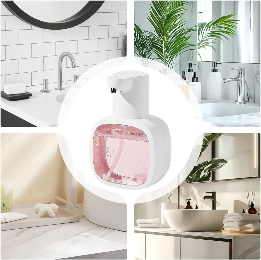 500ml Touchless Automatic Soap Dispenser with USB-C Charging, Silver