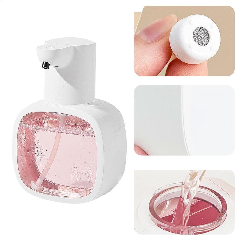 500ml Touchless Automatic Soap Dispenser with USB-C Charging, Silver