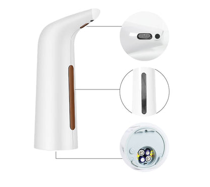 400ML Automatic Touchless Liquid Soap Dispenser, White