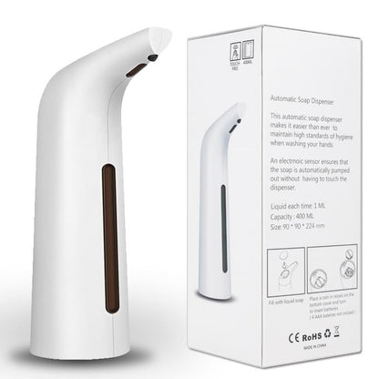 400ML Automatic Touchless Liquid Soap Dispenser, White