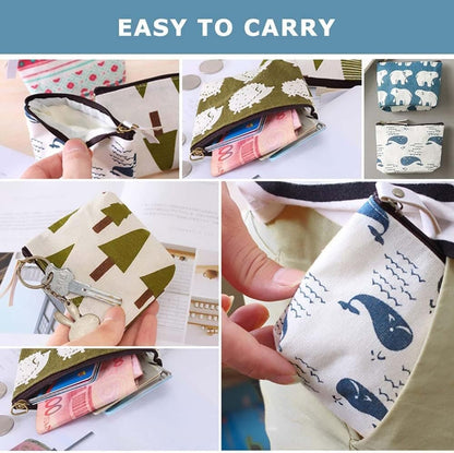 8-Pack Mini Makeup Bags with Zipper for Travel Storage, 8-Pack