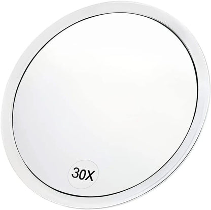 20X/30X Magnification Makeup Mirror with Tweezers, White, 30X