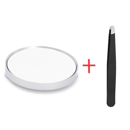 20X/30X Magnification Makeup Mirror with Tweezers, White, 30X