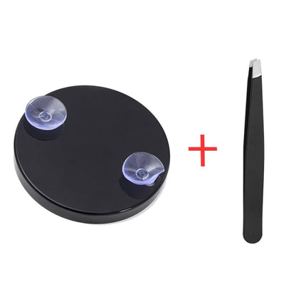 20X/30X Magnification Makeup Mirror with Tweezers, Black, 30X