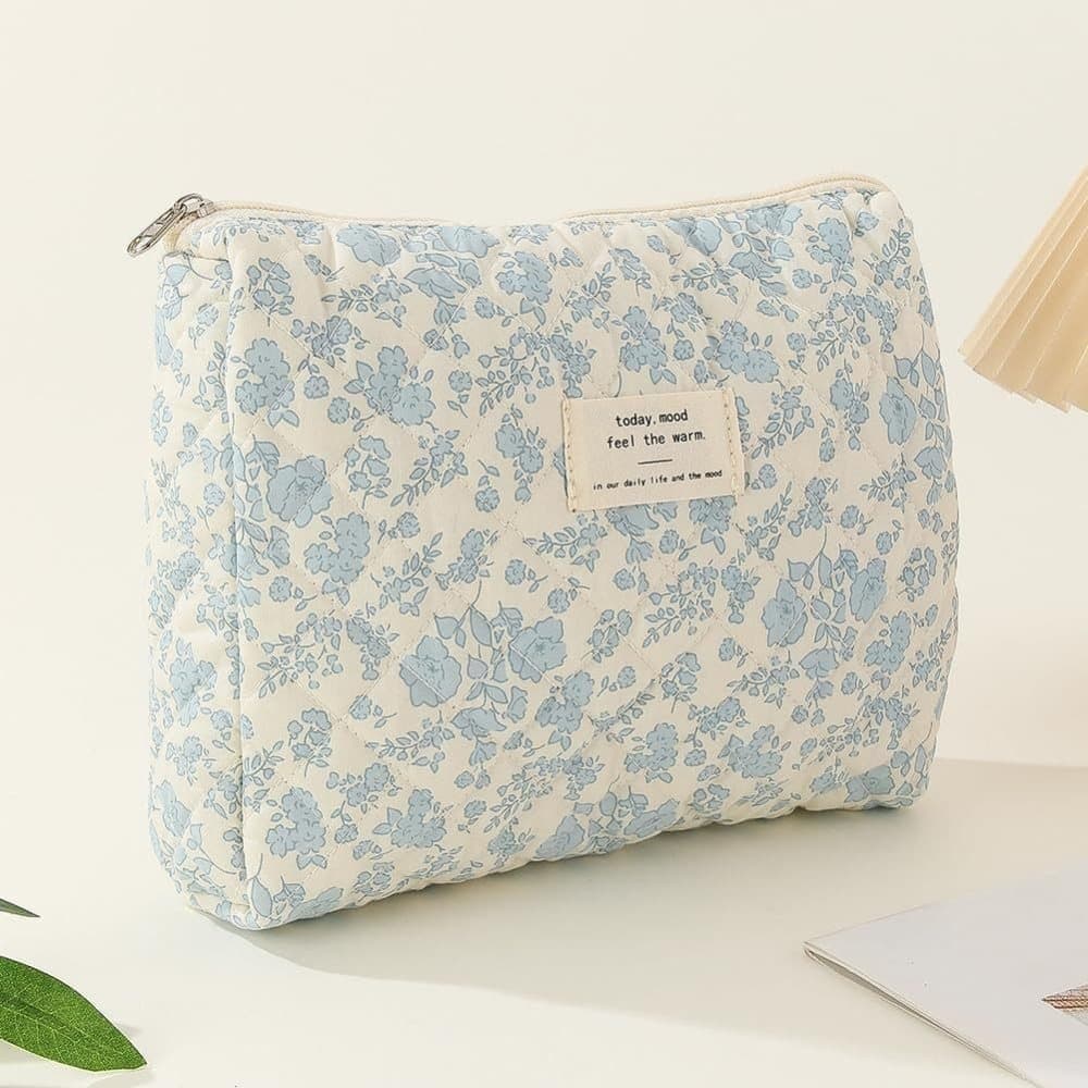 Floral Makeup Bag 3-Piece Set, Travel Toiletry Organizer, 20 x 10 cm