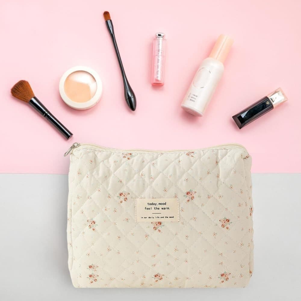 3-Piece Floral Makeup Bag Set, 20 x 15 cm, Travel Toiletry Bag
