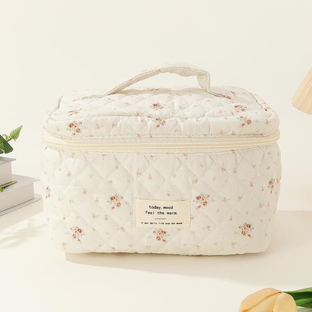 3-Piece Floral Makeup Bag Set, 20 x 15 cm, Travel Toiletry Bag