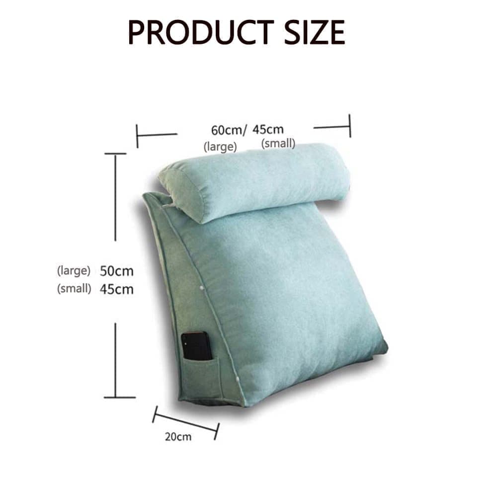 Adjustable Lumbar Support Cushion with Headrest for Office Chair, 45 x 45 x 20cm, Brown