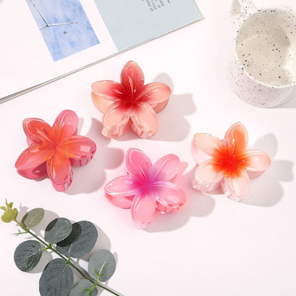 Anti-Slip Flower Hair Clips 4-Pack, Non-Slip Floral Hair Accessories for Women and Girls