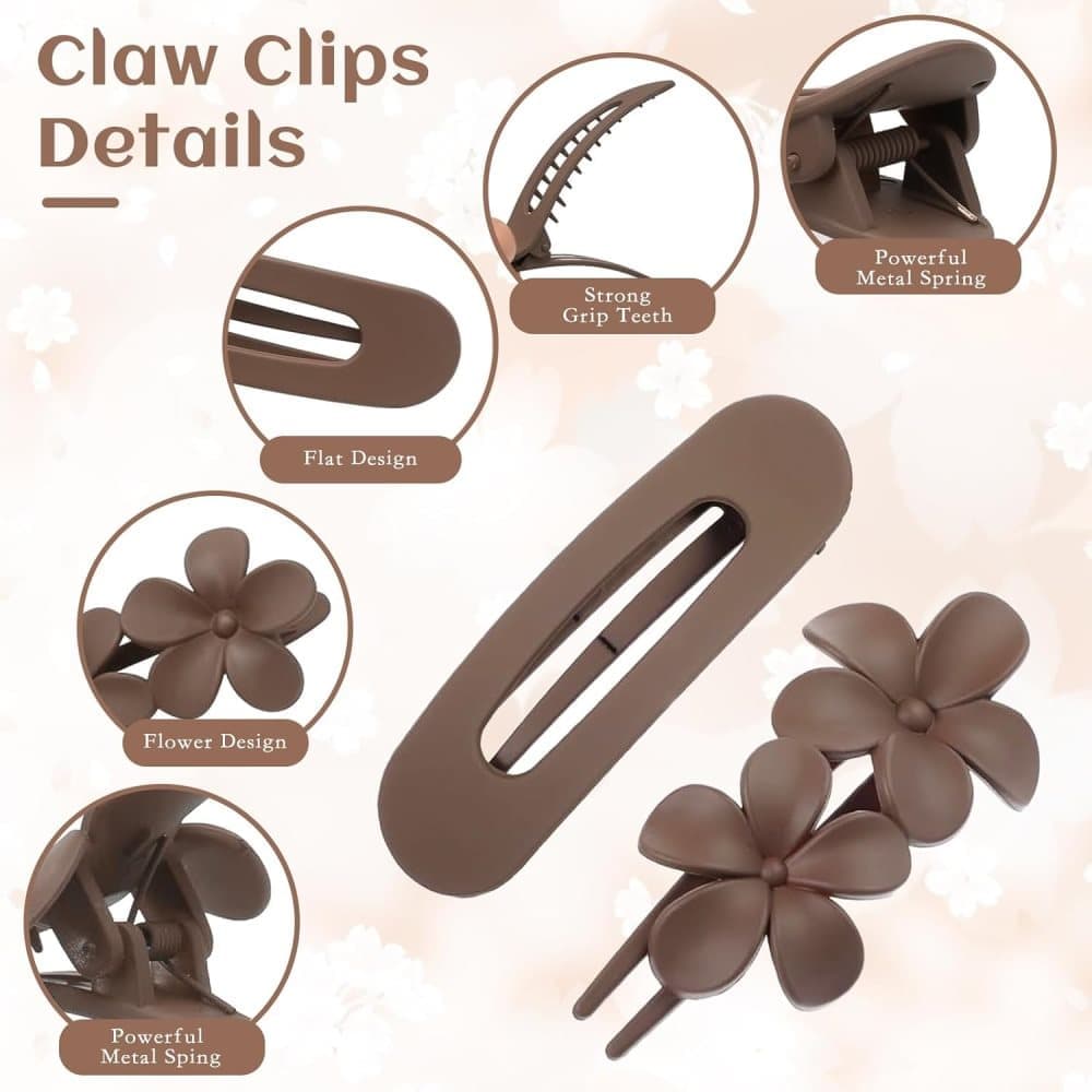 6-Pack Large Hair Clips, Anti-Slip Strong Grip for Daily Use, 11 cm