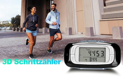 3D Sensor Pedometer, Multifunctional Step Counter for Daily Exercise and Health Tracking