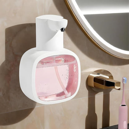 500ml Rechargeable Automatic Soap Dispenser Wall Mounted with 4 Levels, Compatible with Kitchen and Bathroom